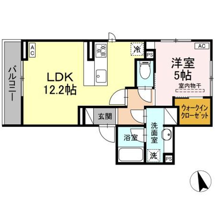 D-chambre幸町301の間取り