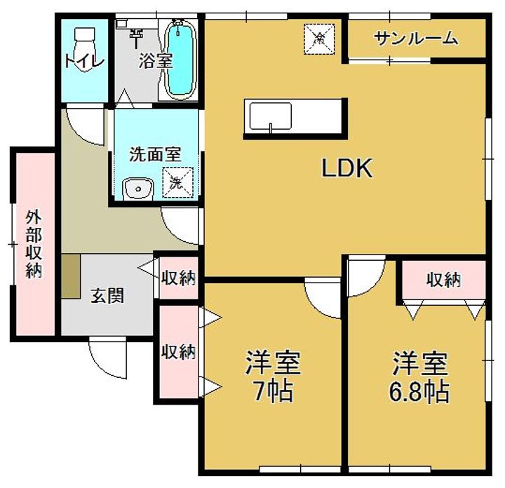 オレンジヒルズJ1103の間取り