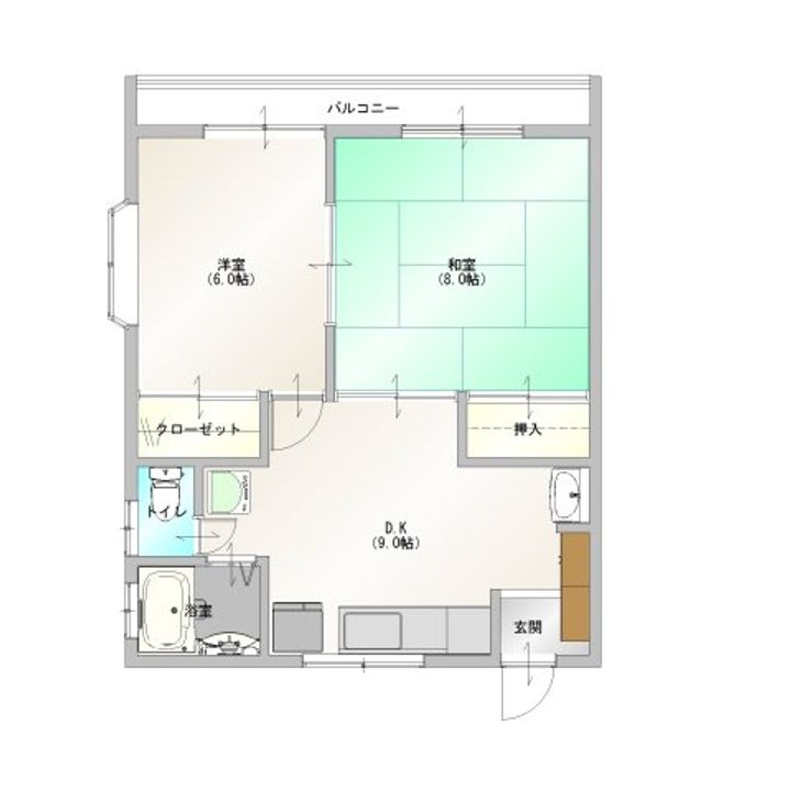 メゾン太陽B-1の間取り