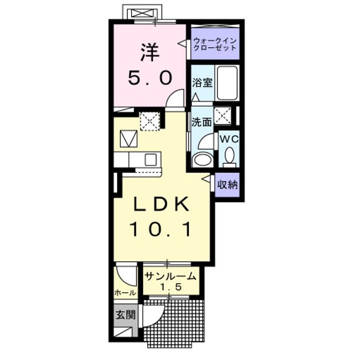 クラール南城 Aの間取り