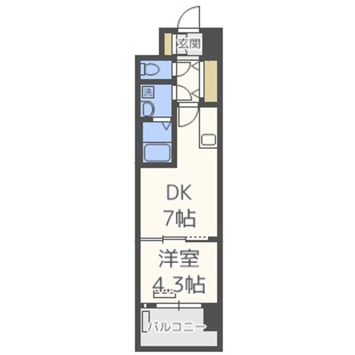 レオンコンフォート九条ガレリアの間取り