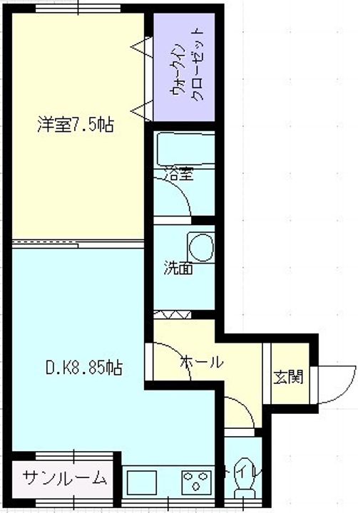 メゾンドホープ101の間取り