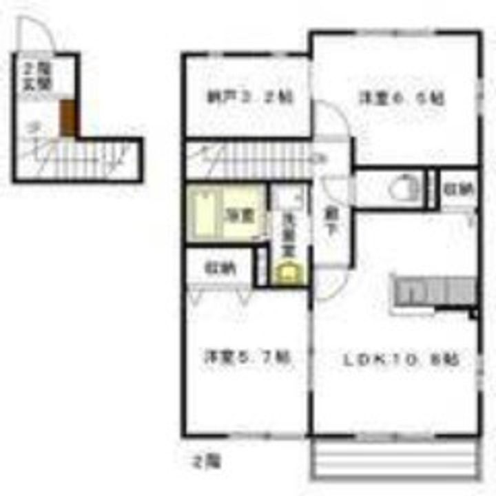 静岡県田方郡函南町肥田(アパート)の賃貸物件201の間取り
