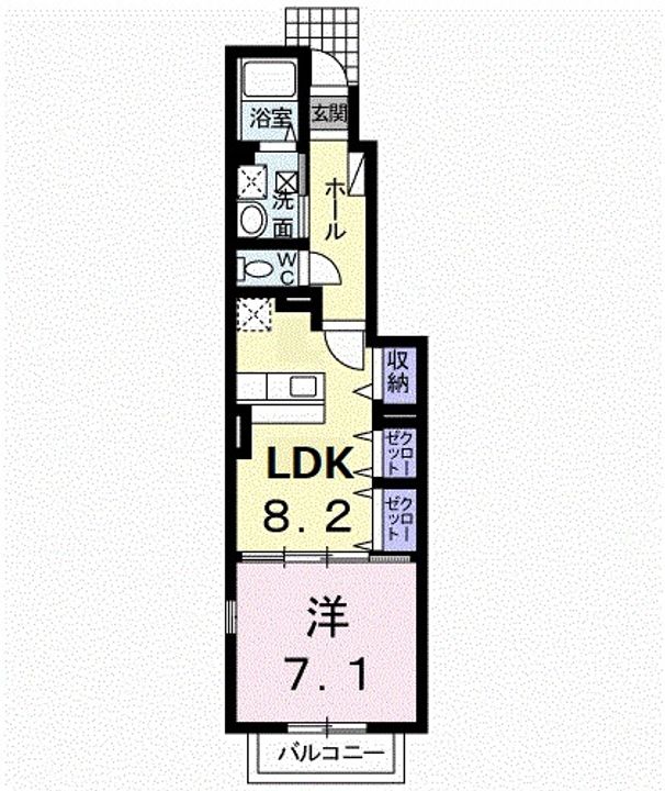 静岡県駿東郡清水町徳倉(アパート)の賃貸物件105の間取り