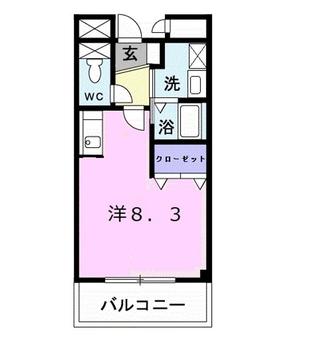静岡県田方郡函南町間宮(マンション)の賃貸物件206の間取り