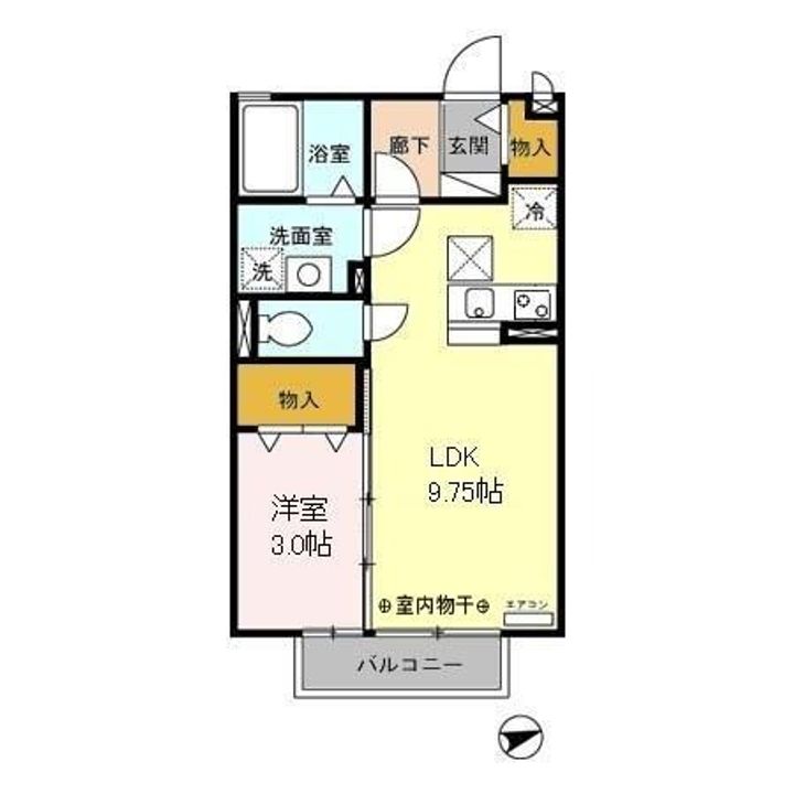 静岡県三島市壱町田(アパート)の賃貸物件の間取り