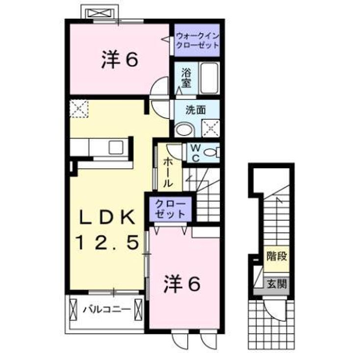 静岡県三島市谷田(アパート)の賃貸物件202の間取り
