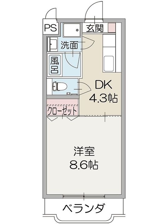 静岡県駿東郡長泉町下土狩(マンション)の賃貸物件102の間取り
