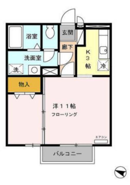 静岡県三島市加茂川町(アパート)の賃貸物件205の間取り