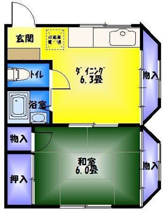 静岡県三島市幸原町1丁目(マンション)の賃貸物件202の間取り