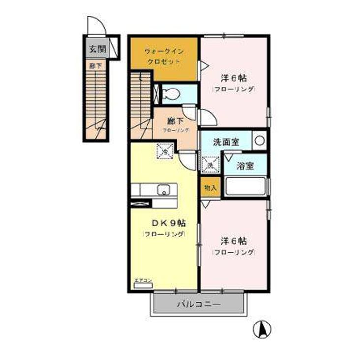 静岡県駿東郡清水町堂庭(アパート)の賃貸物件201の間取り