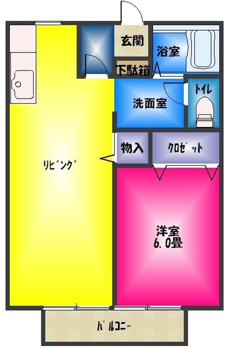 静岡県駿東郡長泉町南一色(アパート)の賃貸物件201の間取り