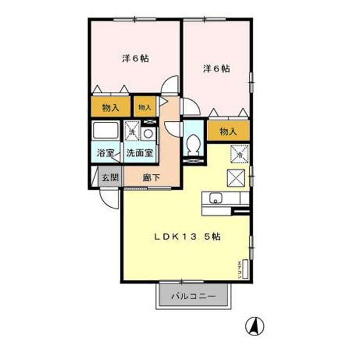 新潟県柏崎市三和町(アパート)の賃貸物件102の間取り