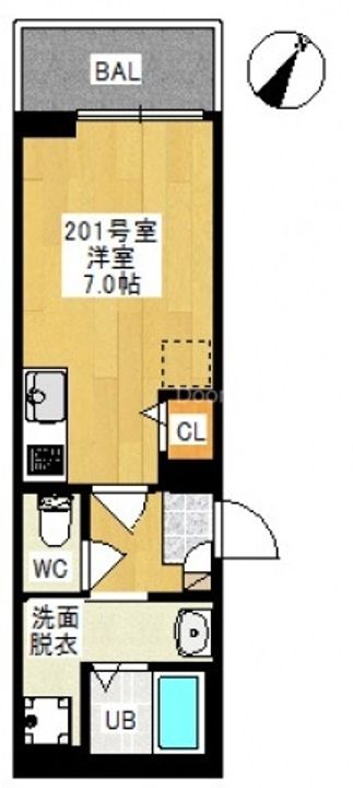 岡山県岡山市北区津島笹が瀬(アパート)の賃貸物件の間取り