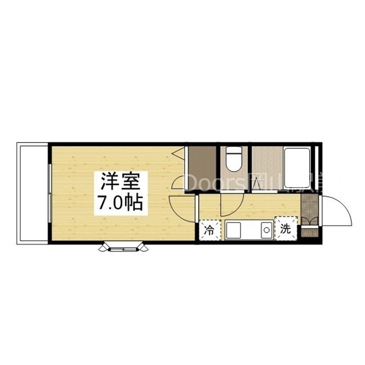 岡山県岡山市北区平野(マンション)の賃貸物件の間取り