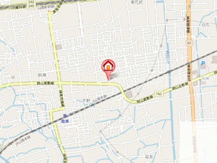 岡山県岡山市北区平野(マンション)の賃貸物件の地図