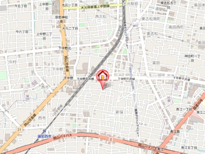 岡山県岡山市南区新保(マンション)の賃貸物件403の地図