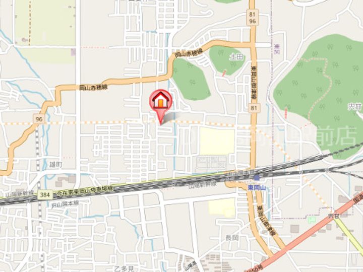 岡山県岡山市中区四御神(アパート)の賃貸物件102の地図