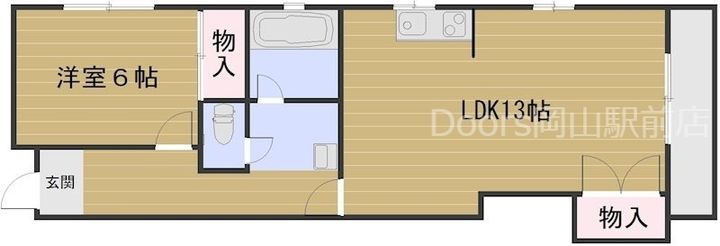 岡山県岡山市中区門田屋敷1丁目(マンション)の賃貸物件の間取り