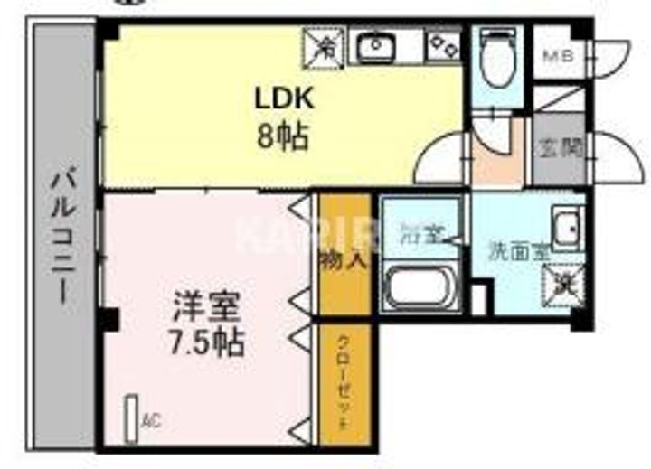 ハイツグランマーク302の間取り