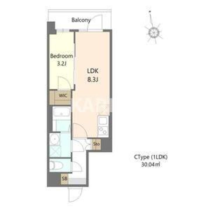 Alivis緑橋の間取り