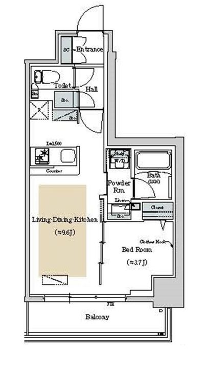 アーバネックス大阪城北201の間取り