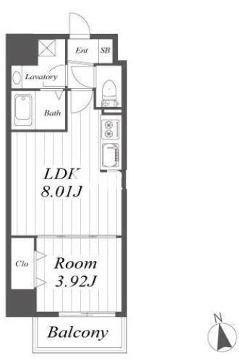 オルフェア都島304の間取り