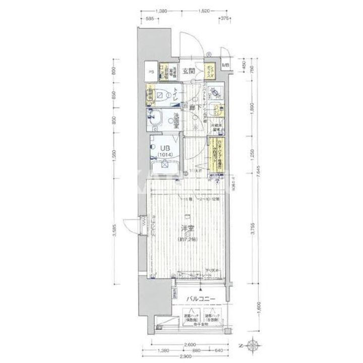 フォーリアライズ城東ファイン901の間取り