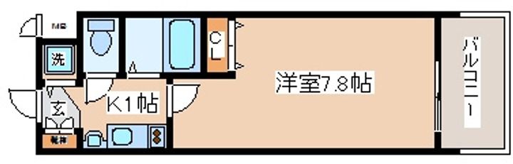 プレサンス三宮花時計前の間取り