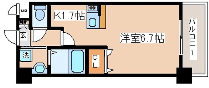 プレサンス三宮東アルバーナの間取り