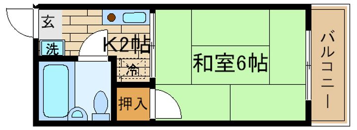 シティハイムヨコヤマA101の間取り