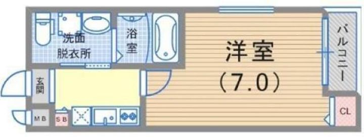 兵庫県神戸市兵庫区上沢通4丁目(マンション)の賃貸物件の間取り