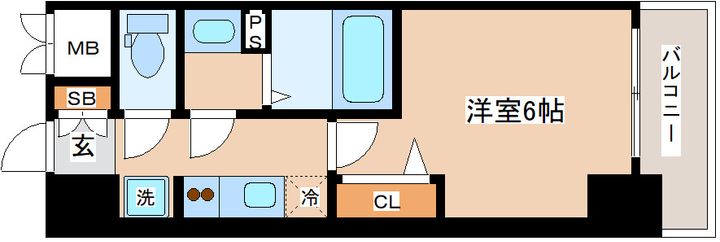 兵庫県神戸市兵庫区浜崎通(マンション)の賃貸物件の間取り