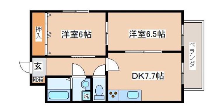 兵庫県神戸市兵庫区荒田町3丁目(マンション)の賃貸物件の間取り