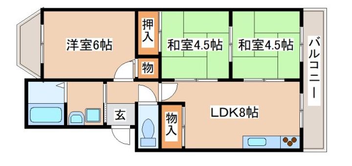 鈴松マンションの間取り