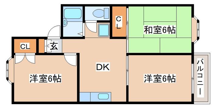 クイーンズコート東落合B-102の間取り