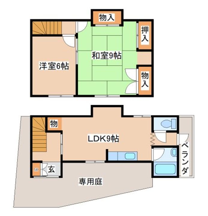 兵庫県神戸市須磨区大手町7丁目(一戸建)の賃貸物件の間取り