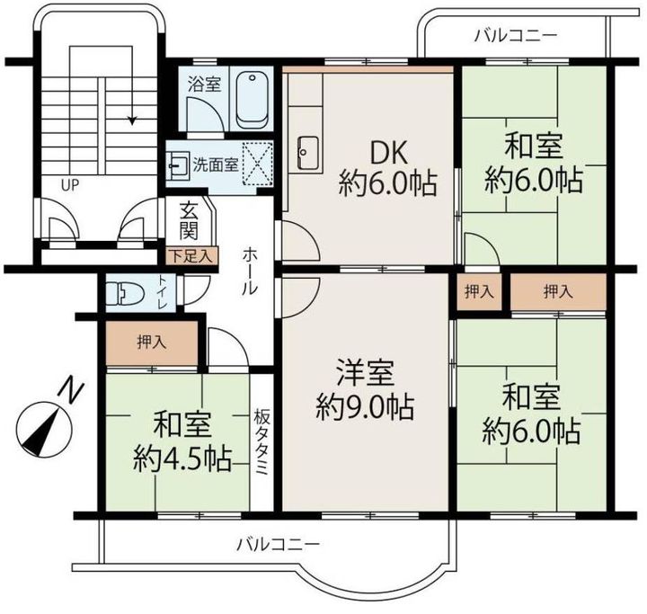 名谷25団地102号棟の間取り