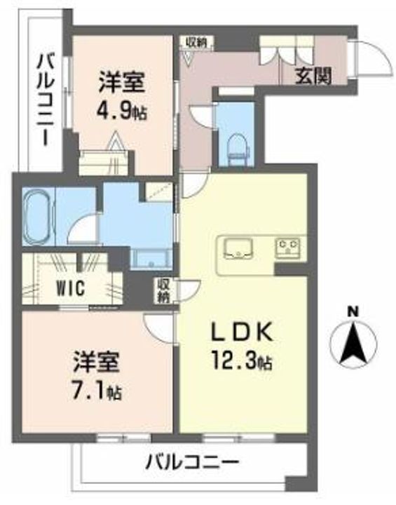 グランメゾン神戸中山手の間取り