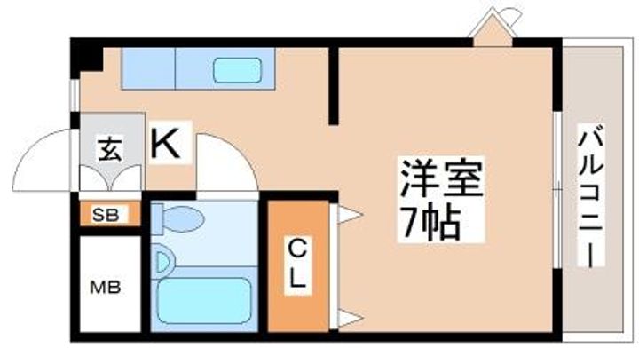 弐番館板宿103の間取り