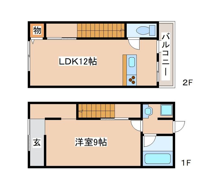 兵庫県神戸市長田区長楽町2丁目(一戸建)の賃貸物件の間取り