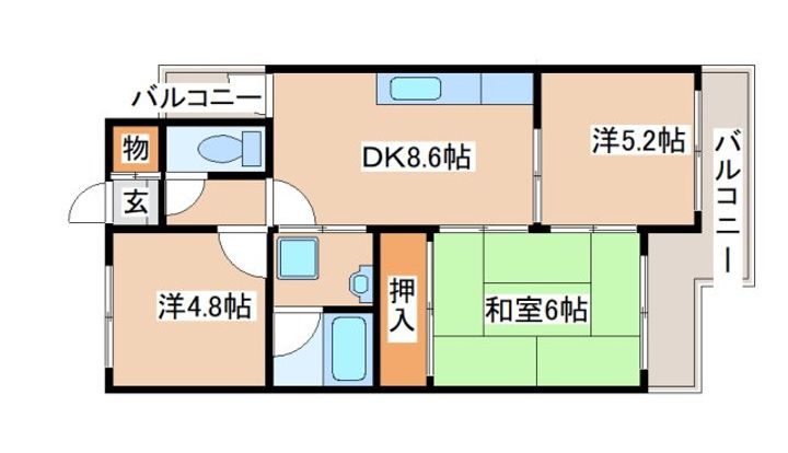 ヴェルドール上池田の間取り