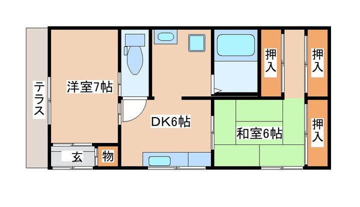 兵庫県神戸市長田区四番町6丁目(一戸建)の賃貸物件8−1の間取り