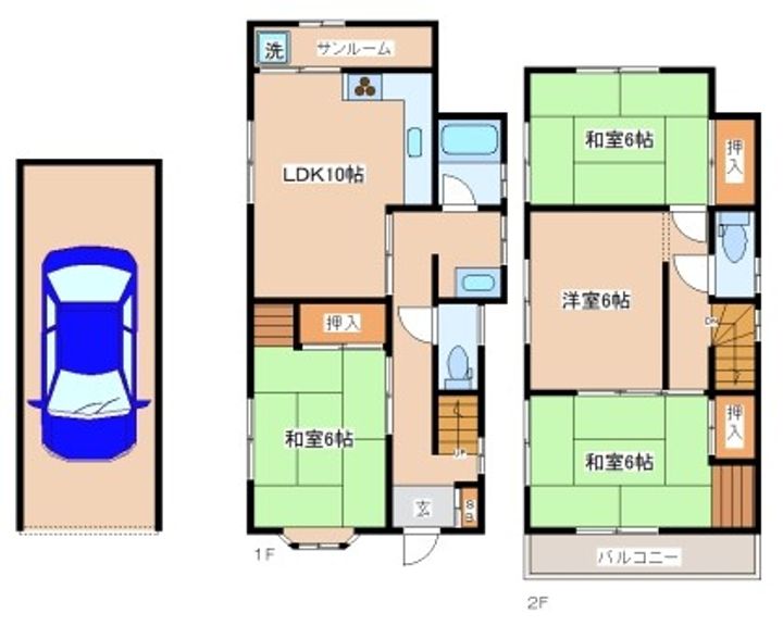 兵庫県神戸市垂水区西舞子9丁目(一戸建)の賃貸物件の間取り