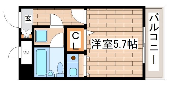 パークプラザ鷹取605の間取り
