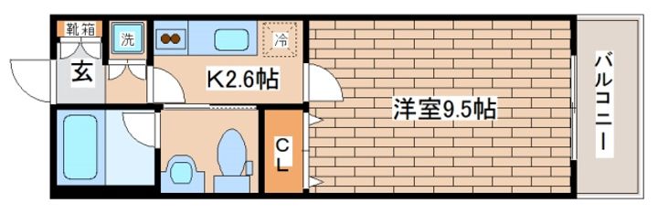 リーガル神戸三宮フラワーロードの間取り