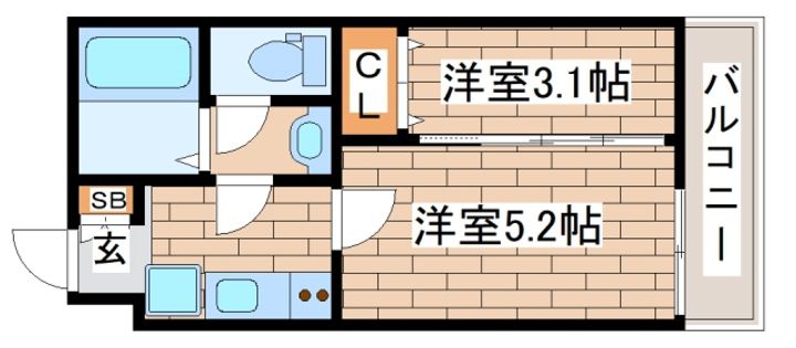 兵庫県神戸市東灘区青木5丁目(アパート)の賃貸物件の間取り