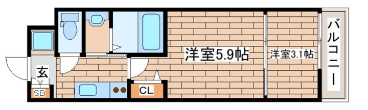 兵庫県神戸市東灘区青木5丁目(アパート)の賃貸物件の間取り