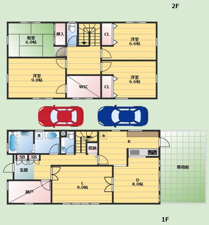 大阪府豊中市緑丘3丁目(一戸建)の賃貸物件の間取り