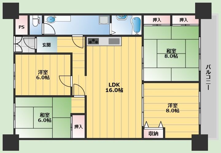 高塚苑の間取り
